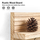 Lwenki Decorative Key Holder for Wall with Shelf, Entryway Shelf with Hooks Holds Leashes, Jackets and Glasses – Sturdy Wood Keyholder Entrance Hanger with Mounting Hardware (Wood) Lwenki