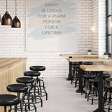 Yaheetech Industrial Bar Stools Vintage Counter Height Bar Stool with Round Faux Leather Seat Metal Stool Adjustable Kitchen Stool 21.5-28 Inch Tall Black, 1PCS Yaheetech