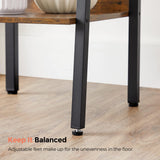 VASAGLE Bookshelf, 5-Tier Narrow Book Shelf, 11.8 x 13.3 x 66.9 Inches, Ladder Shelf for Home Office, Living Room, Bedroom, Kitchen, Rustic Brown and Ink Black ULLS109B01 VASAGLE