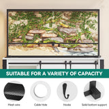 YITAHOME 120 Gallon Reptile Tank Stand with Power Outlets, Heavy Duty Large Reptile Tank Stand with Barn Door, Reptile Tank Turtle Terrariums Table for Accessories Storage,1100LBS Capacity YITAHOME