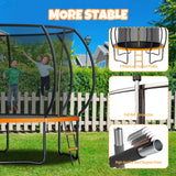 Kiivakii Trampoline 12FT 14FT, Outdoor Trampolines for Kids and Adults, Recreational Trampoline with Ladder & Enclosure Net, Heavy Duty Round Trampoline for Backyard Kiivakii