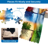 Adult Puzzle Classic Jigsaw Puzzle 1000 Pieces Wooden Puzzle DIY Seasons Landscape Tree Modern Home Decor Intellectual Game Wall Art Unique Gift 75x50cm najiaxiaowu