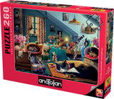Anatolian Puzzle - Kitten Play Bedroom, 260 Piece Jigsaw Puzzle, #3331, Multicolor Anatolian