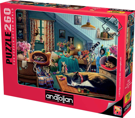 Anatolian Puzzle - Kitten Play Bedroom, 260 Piece Jigsaw Puzzle, #3331, Multicolor Anatolian