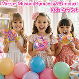 iGetooy 10 Sets DIY Mosaic Stickers for Kids, Princess & Unicorn Art Craft Kit with 720+ Stickers, Travel Toys for Kids, Birthday Gifts for Girls Boys 3-8 Year Olds iGetooy