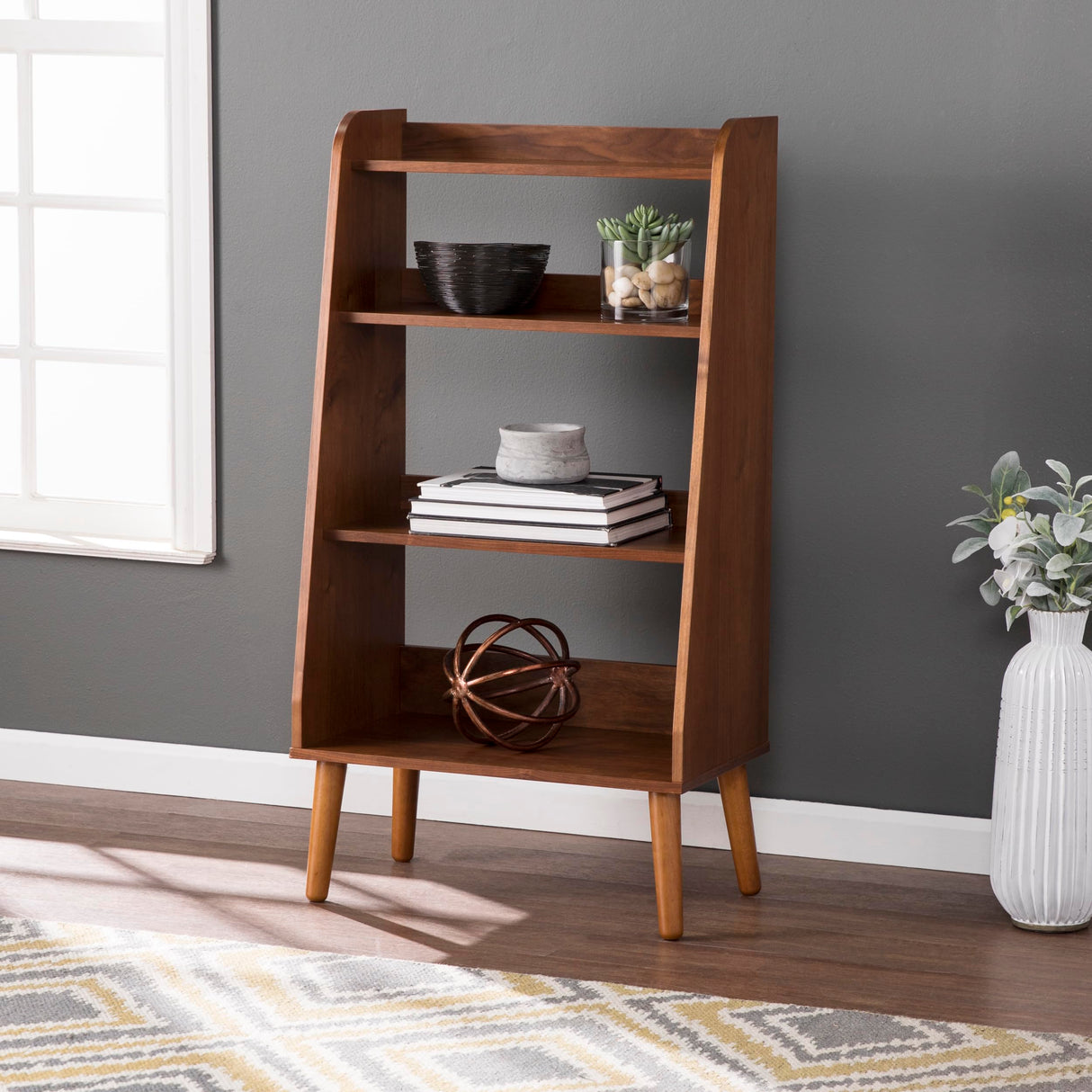 SEI Furniture Berritza Bookcase, Walnut SEI Furniture