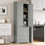 Merax 70" Tall Kitchen Pantry Cabinet with Doors and Drawers, Storage Shelf Organizers for Home, Bathroom and Living Room, Merax