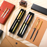 Leriton 9 Set Letter Opener Woodturning Project Kit, DIY Envelope Slitter Paper Mail Opener Letter Knives Turning Kits Mens Crafts Holiday Gifts Making Supplies, Black, Sliver, Gold Leriton