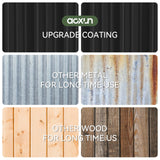 Aoxun 6x3.9 FT Shed with Base Metal Outdoor Storage Shed Garden Shed with Lockable Doors Tool Shed Bike Shed for Backyard, Patio, Poolside (Black) Aoxun