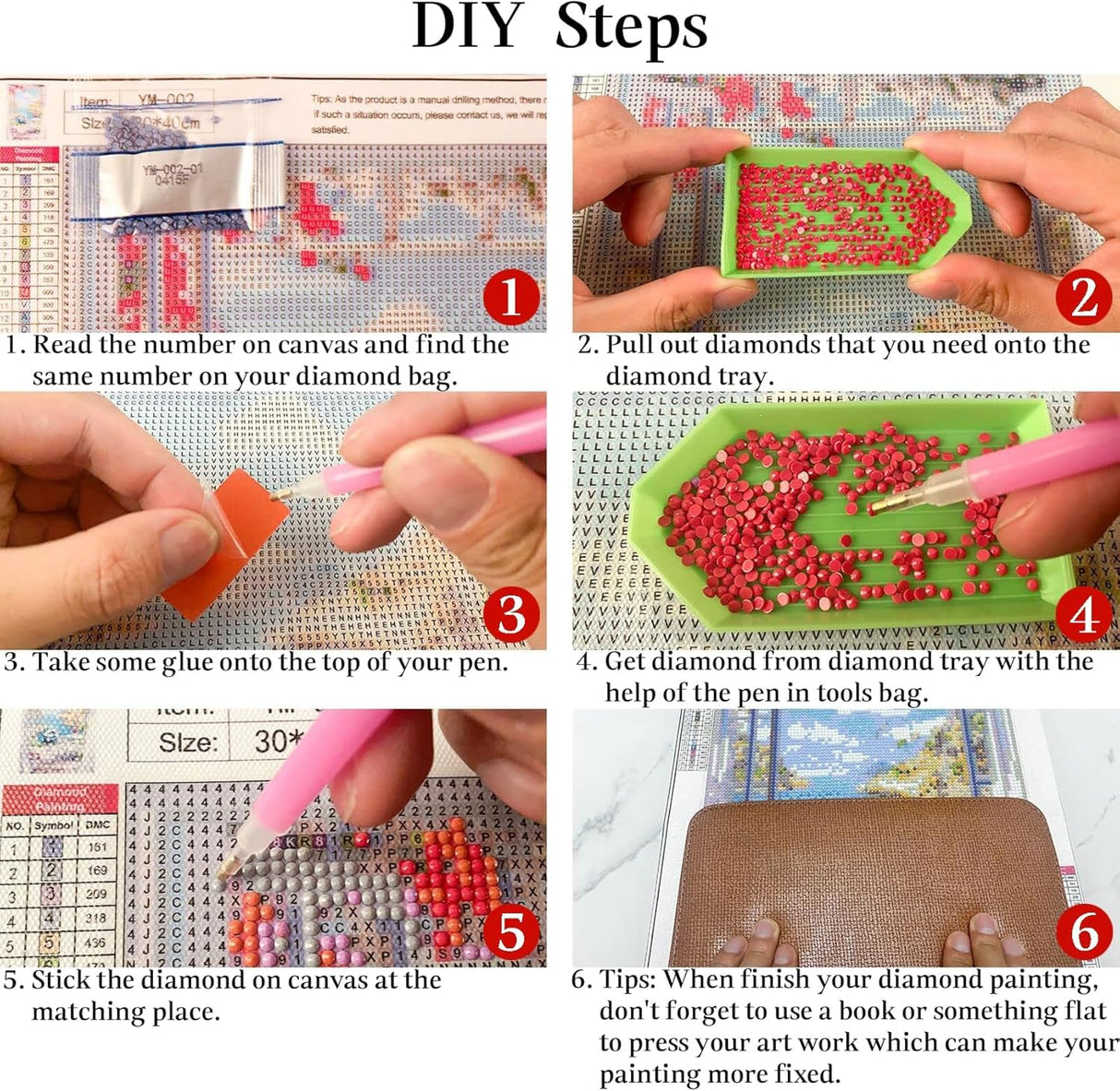 JAKI 4 Pack Cartoon Diamond Art Kits for Adults,Diamond Art Painting Kits for Adults,5D Full Drill Gem Art Kits for Home Wall Decor(12x12inch) JAKI