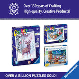 Ravensburger - CreArt - Festive Friends - Paint by Number Kit - Adorable Woodland Scene - Premium Paints and Glitter for That Magical Quality - Ages 9+ Ravensburger