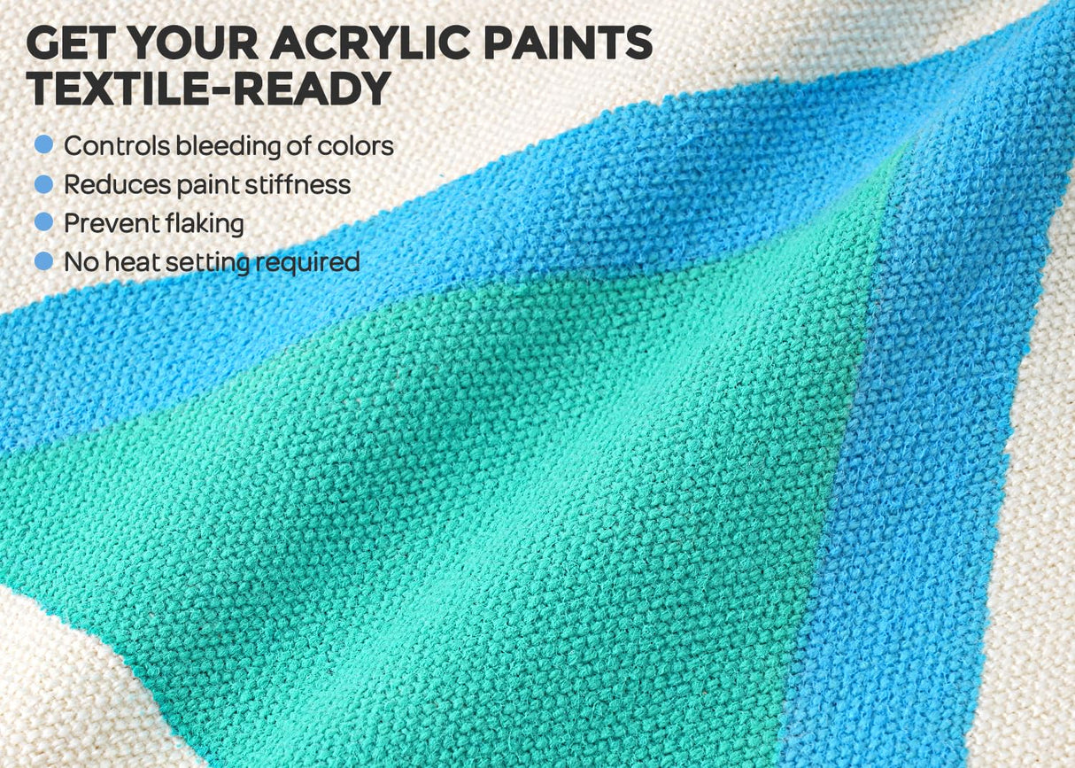 Nicpro Professional Effects Fabric Medium, 8.45oz Bottle Fabric Painting Acrylic Fluid Medium, Improves Acrylic Paint Adhesion to Fabrics, Textiles for Fabrics DIY Clothing, T-shirts, Shoes Jeans Bags Nicpro