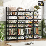 Simple Trending 8-Tier Shoe Rack Large Capacity 64 Pairs Tall Shoe Shelf, Sturdy Metal Shoe Organizer for Entryway, Closet, Bedroom, Black Simple Trending