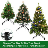 Christmas Tree Stands, Universal Folding Christmas Tree Stands For Fits 0.5-1.1 Inchs Tree Pole, 3 Ft To 8 Ft Artificial Trees WoodArtSupply