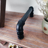 Anynice 3 Tier Industrial Long Bookshelf, Entryway Industrial Metal Bookcase (Weathered Brown, 60" L x 11.8" W x 39" H) Anynice