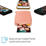 HP Sprocket 2x3" Instant Smartphone Photo Printer - Portable Color Wireless Mobile Printer - Zink Sticky-Back Photos - Print from Compatible iOS & Android Devices with Bluetooth w/Fun App - Pink HP