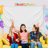 Blank DIY Banners Polyester Oxford Cloth White Banner with Hanging Rope for Wall Signs Writing DIY Painting Indoor Outdoor Office Camping Yard Birthday Party Decorations Supplies 4x2ft-BECKTEN BECKTEN