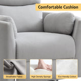 Jocisland Power Recliner Nursery Chair for Adults, Electric Swivel Rocking Glider with USB & Type-C, Soft Fabric Armchair with 2 Pillows, Cozy Reclining Sofa for Living Room, Bedroom, Light Grey Jocisland