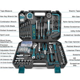 Sundpey Home Tool Kit 257-PCs - Household Basic Repair Tool Set for Men Women - General Hand Mechanic's Tool Set & Screwdriver Set & Wrench Set & Socket & Portable Tool Box Storage Case Blue Sundpey