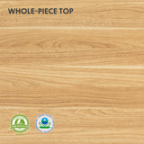 FLEXISPOT E6 Essential 3 Stages Dual Motor Electric Standing Desk 48x30 Inch Whole-Piece Board Height Adjustable Desk Electric Sit Stand Desk(White Frame + Maple Desktop, 2 Packages) FLEXISPOT