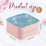 ARTopet 2PcsDIY Diamond Art Painting Jewelry Bag with Zipper Mandala Large Capacity Organizer Storage Box Special Shaped Crystal Rings Necklace Bracelet Gift Case for Women Girls ARTopet