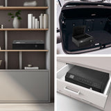 Sgorlds Biometric Gun Safe for Handgun with LCD Display of Temperature Humidity, Fingerprint Quick Access Pistol Safe with USB C Port, 12.6"x 10.24"x 3.15", Black Sgorlds