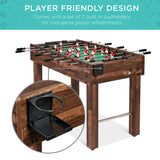 Best Choice Products 48in Competition Sized Foosball Table, Arcade Table Soccer for Home, Game Room, Arcade w/ 2 Balls, 2 Cup Holders - Walnut Best Choice Products