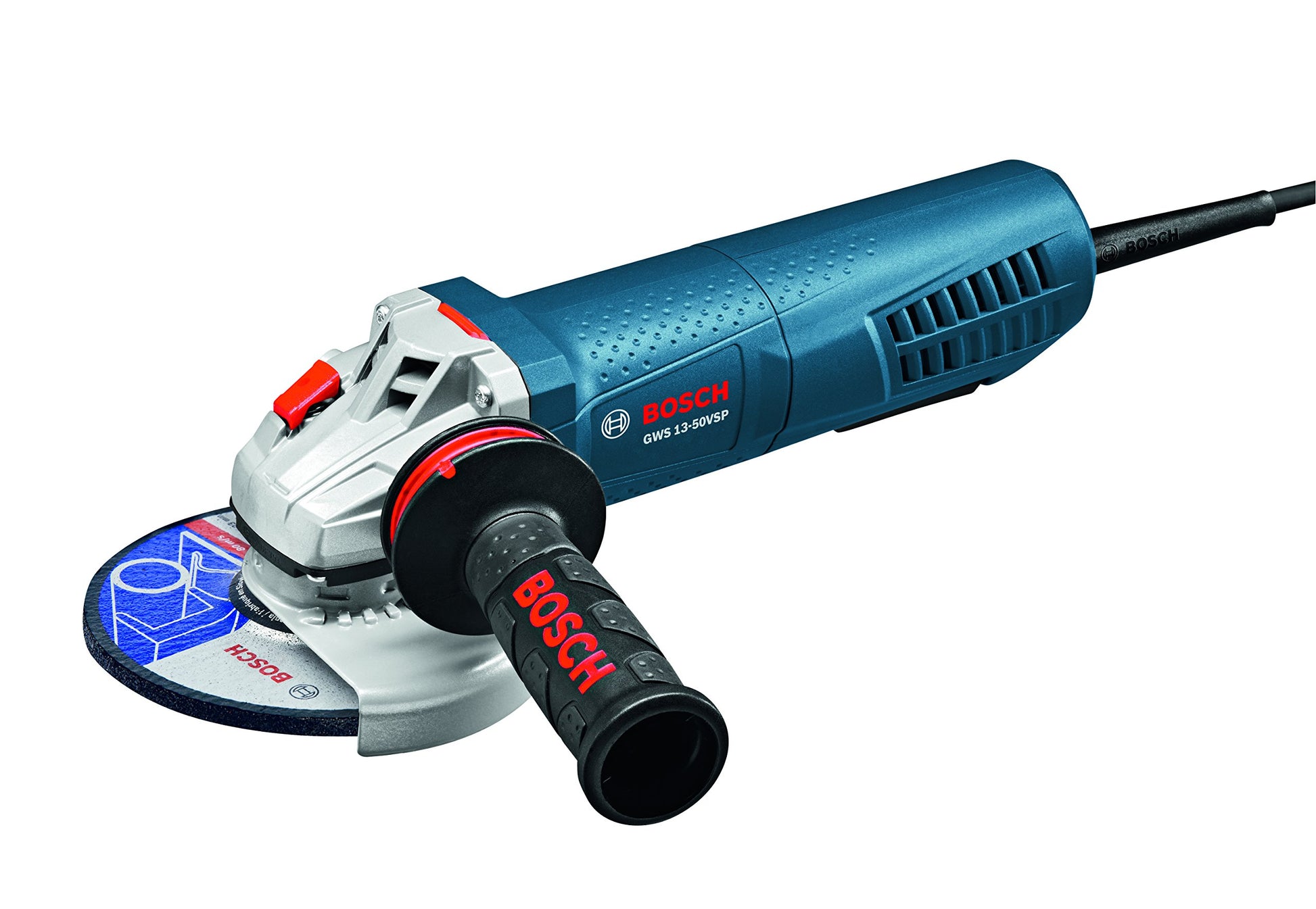 BOSCH GWS13-50VSP 5 Inch 13 Amp Angle Grinder Variable Speed with Paddle Switch - WoodArtSupply