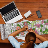 Colarr 3 Pack Giant Mandalas Coloring Posters 118 x 11.8 in Paper Jumbo Mandala Coloring Sheet Page Large Spring Flower Animal Drawing Banner for Kid Adult Home Classroom Wall Floor Art Craft Activity Colarr