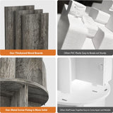 Aheaplus 360° Rotating 4-Tier Corner Bookshelf - Space-Saving Black Bookcase for Small Rooms Aheaplus