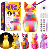 LAOESE Paint Your Own Cat Lamp Kit, Art Supplies Arts & Crafts Kit, Painting kit for Kids 6-12, Arts and Crafts for Kids Ages 8-12, Toys Girls Boy Birthday Gift Ages 3 4 5 6 7 8 9 10 11 12+ LAOESE