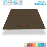 Patio Paradise 9' x 18' Straight Edge Sun Shade Sail, Brown Rectangle Outdoor Shade Cloth Pergola Cover UV Block Fabric - Custom 3 Year Warrenty Patio