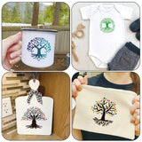 Small Stencils for Painting on Wood Reusable, 3 Inch Reusable Stencil for Craft Ornament Paint Template Stencils for Wall Card Rock Wood Signs Coasters Canvas Home Decor(Tree) Hosomono