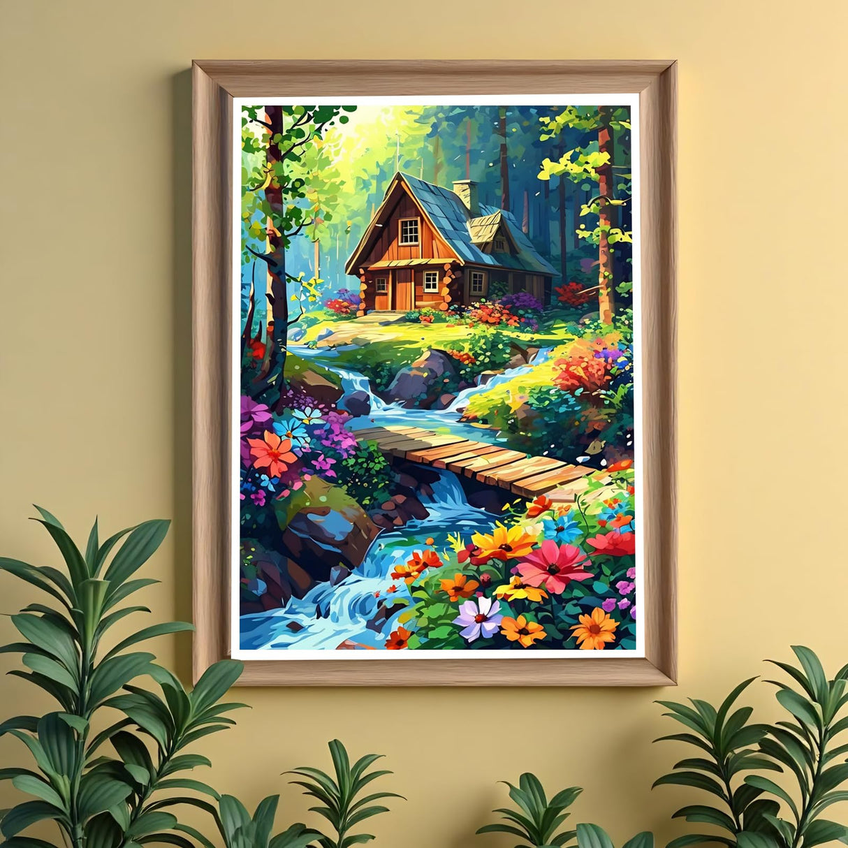 5D Diamond Painting Kits for Adults Beginners forest DIY Diamond Art Kits with Tools Full Drill Round Diamond Dots Craft paint by diamonds Gem Art for Home Wall Decor Gifts (16"x12") (DP1794) GCEOSINI