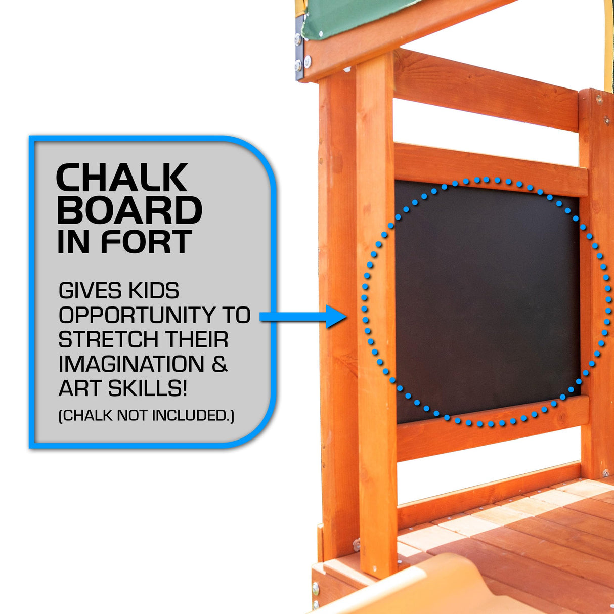 TSC North Star Wooden Swing Set with LED Swings and 6ft Slide Sportspower