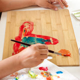 18 Pack Bulk Cutting Board Plain Large Cutting Board Set Chopping Board with Handles Blanks Laser Engraving Cutting Board for Customized, Personalized Engraving Gifts (9.5''x13.5'',Bamboo) Vesici