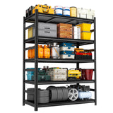 72''H Garage Shelving, Heavy Duty 36''W Storage Shelves, 2500lbs Adjustable 5 Tier Metal Shelves for Storage Rack, Commercial Garage Shelves, Industrial Utility Shelf,16" D X 36" W X 72" H,Black PRESTELION