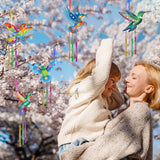 Fennoral 27 Pack Hummingbird Wind Chime Craft Kit for Kids Make Your Own Hummingbird Craft Wooden Ornaments for Girls and Boys DIY Crafts Activity Birthday Spring Summer Decoration Fennoral