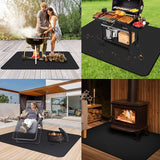 UBeesize Large 65 x 48 inches Under Grill Mat for Outdoor Grill,Double-Sided Fireproof Grill Pad,Indoor Fireplace/Fire Pit Mat,Oil-Proof Waterproof BBQ Protector for Decks and Patios UBeesize