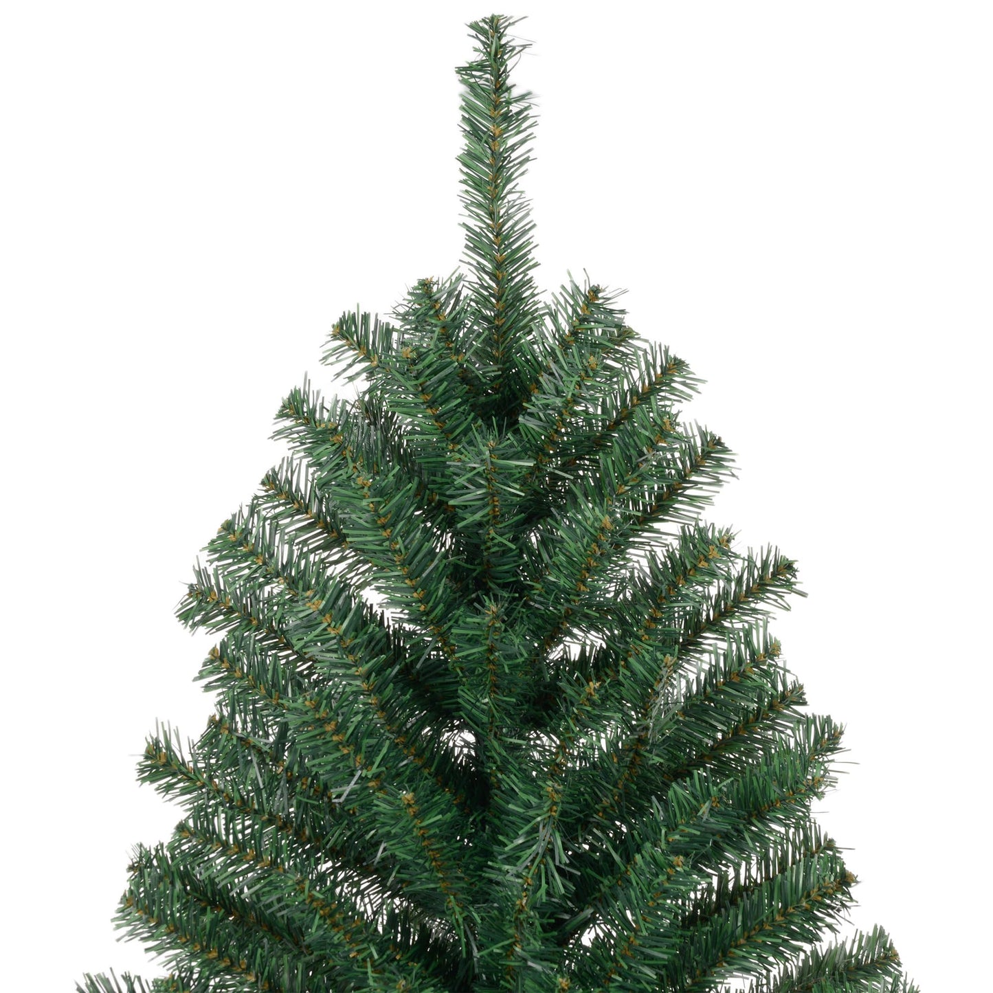 HOMCOM 8' Tall Unlit Slim Fir Artificial Christmas Tree with Realistic Branches, and 1168 Tips, Green