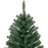 HOMCOM 8' Tall Unlit Slim Fir Artificial Christmas Tree with Realistic Branches, and 1168 Tips, Green HOMCOM