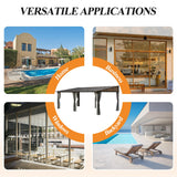 GARTOO 12’ x 20’ Gazebo for Patio - Aluminum Lean to Gazebos Pergola with Sloping Roof, Outdoor Wall-Mounted Canopy Awnings to House for Patio, Garden, Lawn, Backyard Deck GARTOO