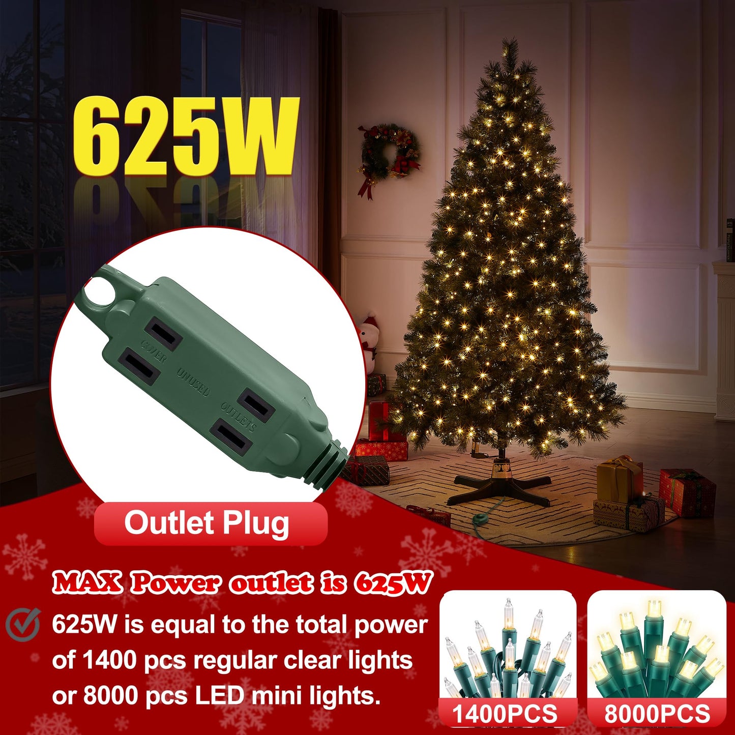 GREATDAY Rotating Christmas Tree Stand with Foot Switch,360-Degree Rotating Christmas Tree Stand,Up to 7.5ft and 80 pounds Artificial Tree,with 3 Settings Trunk Diameter