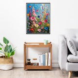 Wild Flowers Square Diamond Painting Kits - Square Drill Diamond Paintings Flowers,Square Diamond Art,DIY Flower Gem Painting for Adults and Crafts for Gifts and Home Wall Decor 12x16inch Ausanrl