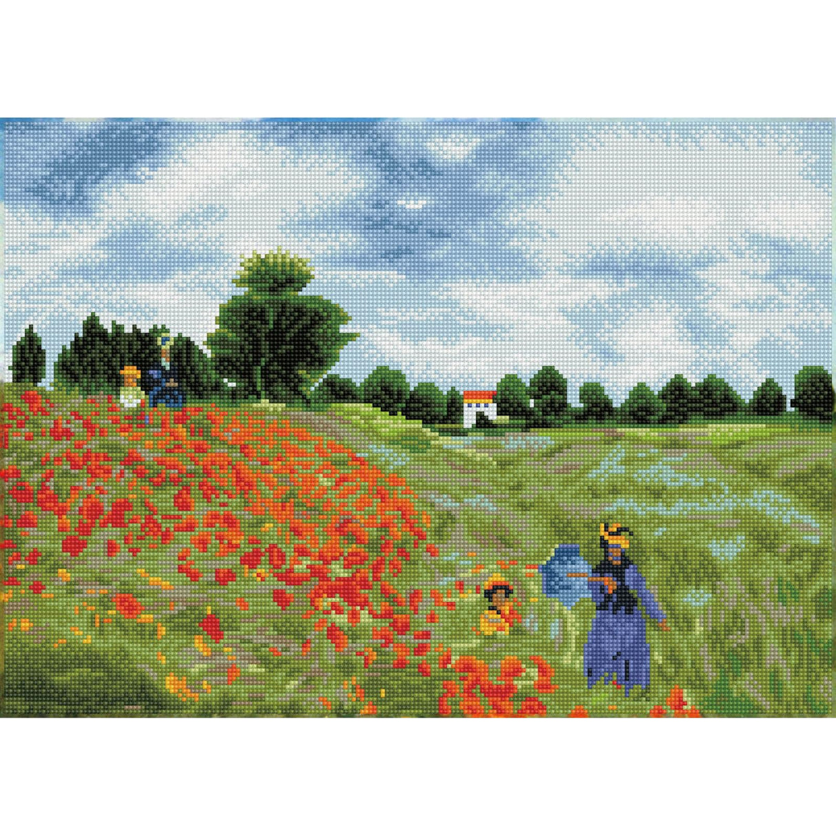 DIAMOND DOTZ Poppy Fields (apr?s Monet) Diamond Painting Kits for Adults - Diamond Art Kits a Relaxing Creative Craft Kit with Dotz Gems 22x16 DIAMOND DOTZ