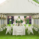 PHI VILLA 20'x16' Outdoor Heavy Duty Party Tent Large Commercial Canopy Wedding Event Shelter with Removable Sidewalls & 3 Storage Bags for Patio Outdoor Garden Events, White PHI VILLA
