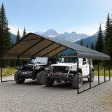 FILLOSLOV Heavy Duty Metal Carport 20x20 ft Galvanized Steel Frame RV Carport Storage All Weather Shelter Easy Assembly for 2 Car Extra Large Canopy for Dual Vehicle Boat Protection Garage Party Tent FILLOSLOV
