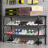 Long Shoe Rack-Shoe Organizer 2 Tier Shoe Rack for Closet Front Door Entryway Garage, Stackable Free Standing and Freely Combinable Shoe Storage, Space Saving Small Shoe Shelves. SAN HE