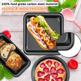 Baking Pans Nonstick Set, 5-Piece Bakeware Sets with Round/Square Cake Pan, Muffin Pan, Loaf Pan, Roast Pan, Baking Sheets for Oven, mobzio Kitchen Cookware Sets Baking Supplies mobzio