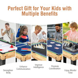 Goplus 10-in-1 Combination Multi Game Table Set, Adult Size Combo Game Table W/Foosball, Table Tennis, Pool, Air Hockey Table, Bowling, Chess, Checkers, Backgammon for Family Game Night Goplus